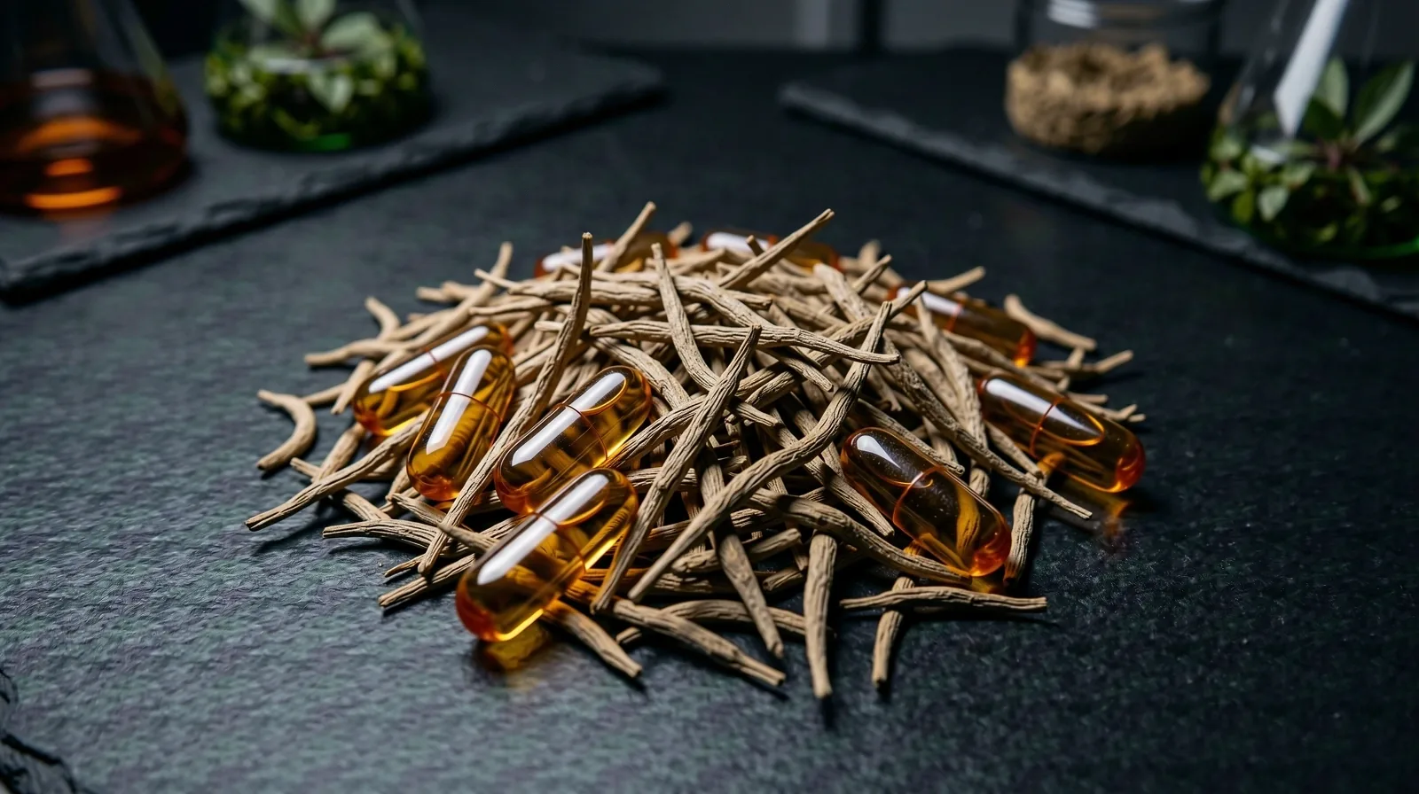 Botanical laboratory atmosphere